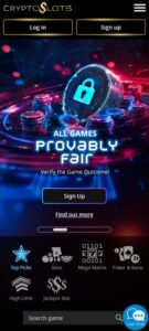 CryptoSlots sister sites mobile