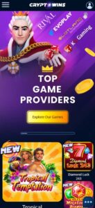 CryptoWins sister sites mobile