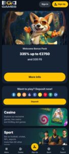 Ego Games sister sites mobile