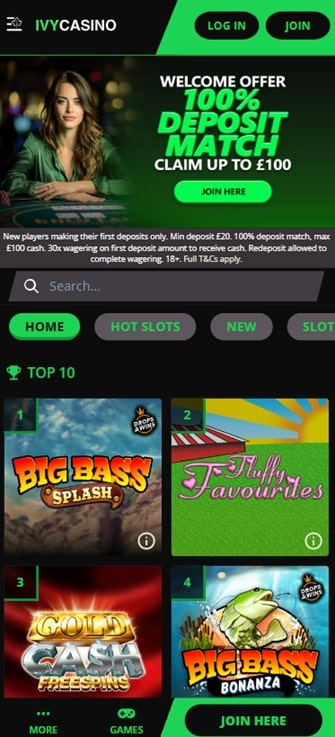 Ivy Casino Mobile