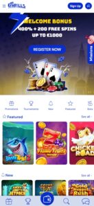 Mr Thrills Casino sister sites mobile