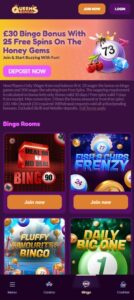 Queens Bingo sister sites mobile