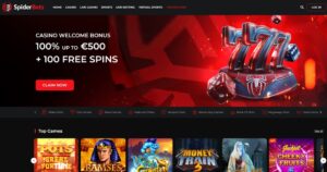 SpiderBets sister sites homepage