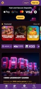 Spin Legend sister sites mobile