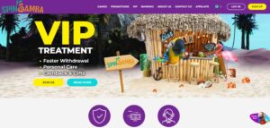 Spin Samba sister sites homepage