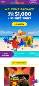 Spin Samba sister sites mobile