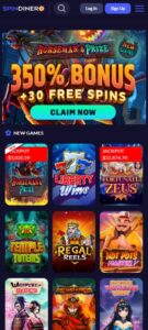 SpinDinero sister sites mobile