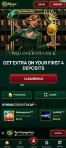 SpinVoyage sister sites mobile