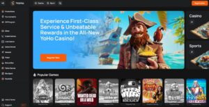 Yoho Casino sister sites homepage
