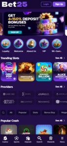 Bet25 sister sites mobile