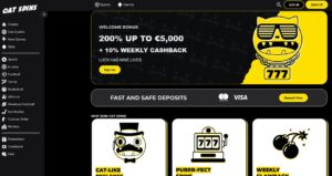 Cat Spins sister sites homepage