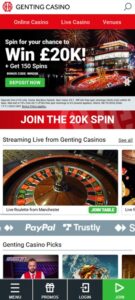 Genting Casino sister sites mobile