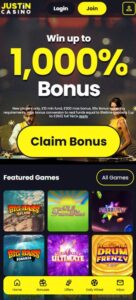 Justin Casino sister sites mobile