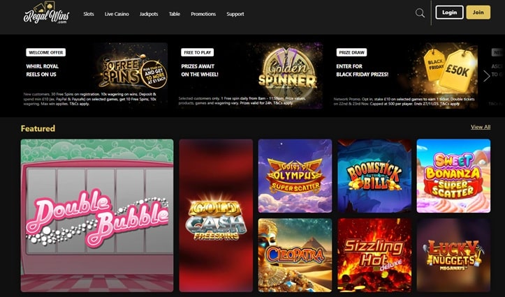 Regal Wins Homepage