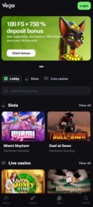 Vega Bet sister sites mobile