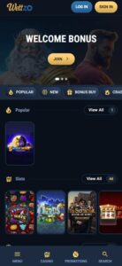 Wettzo sister sites mobile
