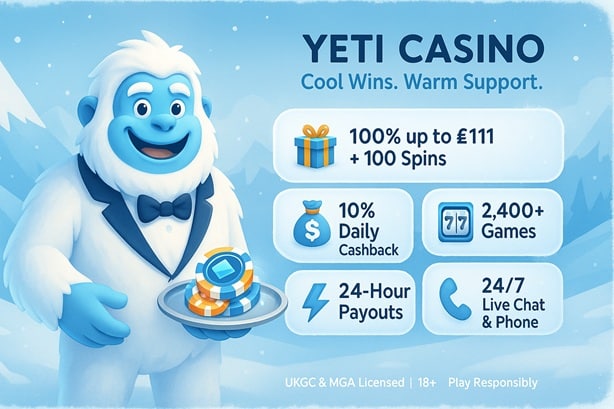 Yeti Casino infographic