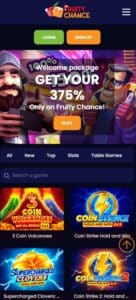 Fruity Chance sister sites mobile