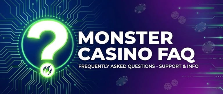 Monster Casino FAQ banner
