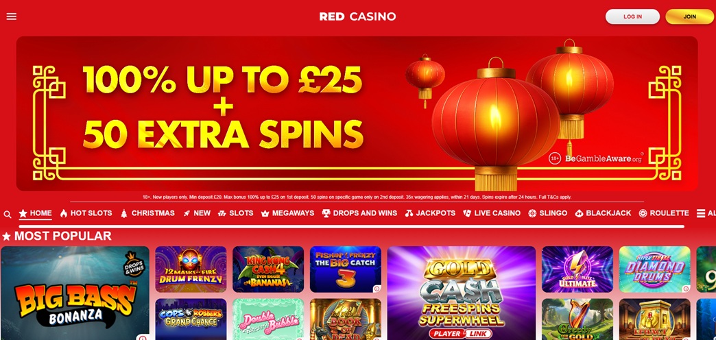 Red Casino Homepage