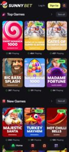 SunnyBet sister sites mobile