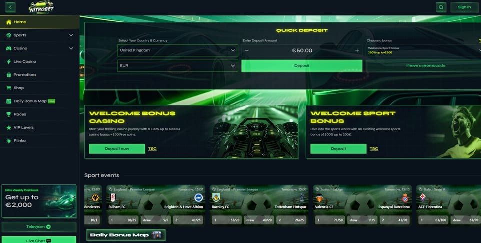 emperia casino sister sites nitrobet