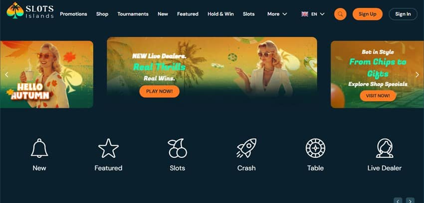 mr thrills sister sites slots islands