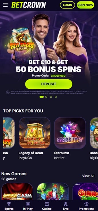 betcrown sister sites mobile
