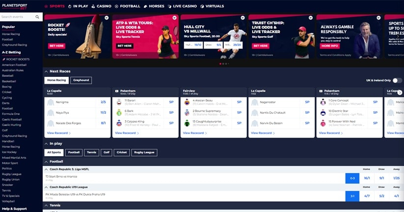 TigerBet sister sites Planet Sport Bet