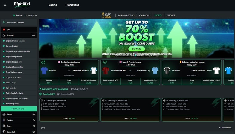 rightbet sister sites homepage