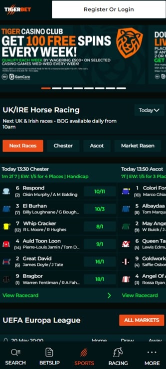 tigerbet sister sites mobile