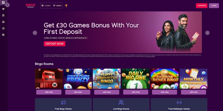 vampire bingo homepage