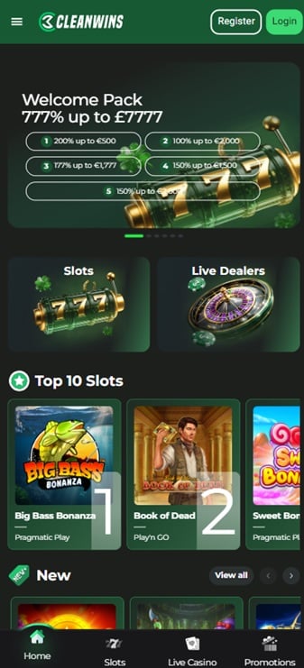 cleanwins mobile screenshot