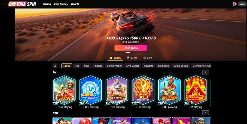 daytona spin sister sites homepage