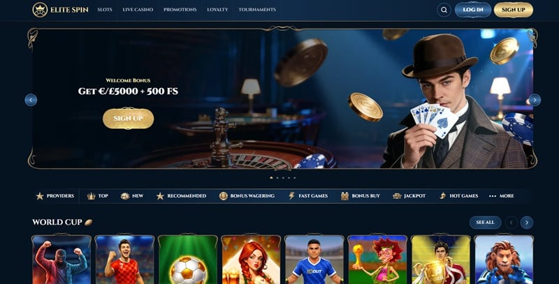 elitespin sister sites homepage
