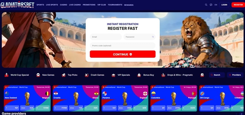 gladiatorsbet homepage