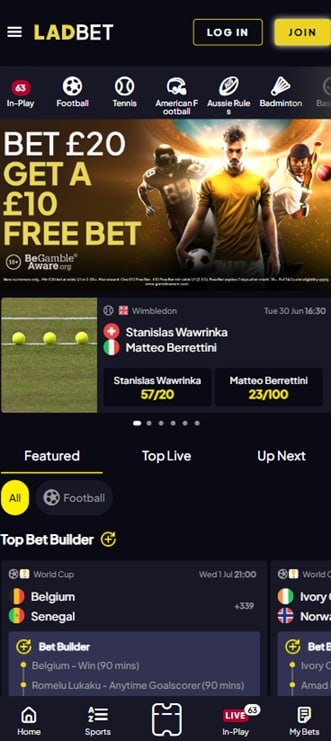 lad bet mobile screenshot