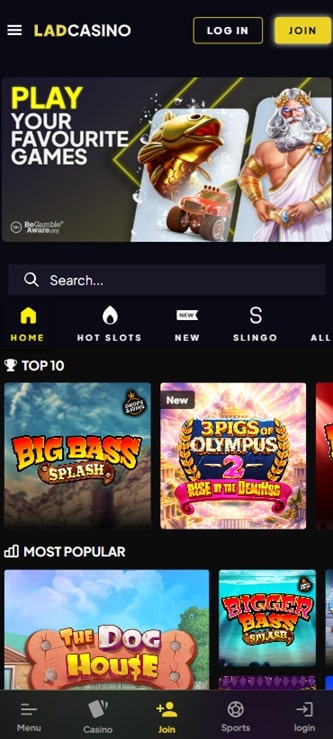 lad casino mobile screenshot