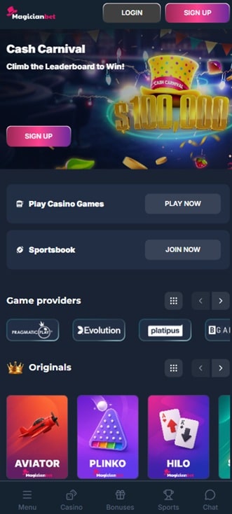 magicianbet sister sites mobile