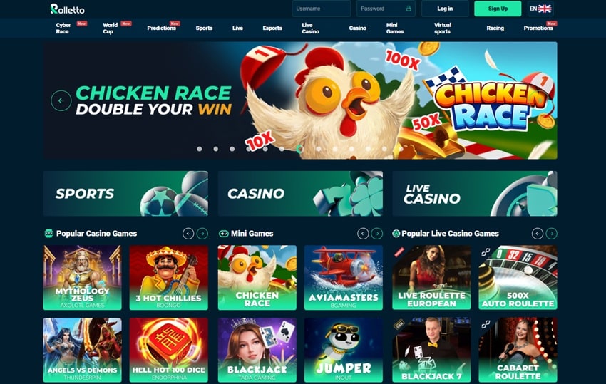 rolletto homepage