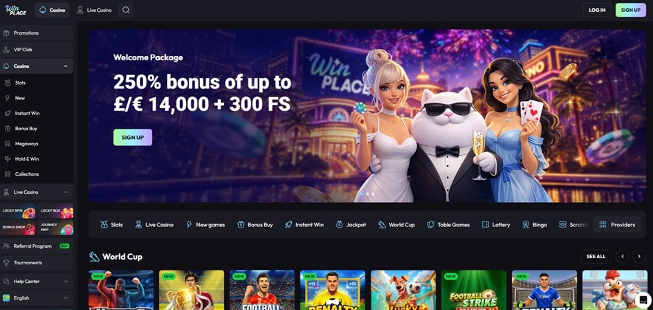 winplace casino sister sites homepage
