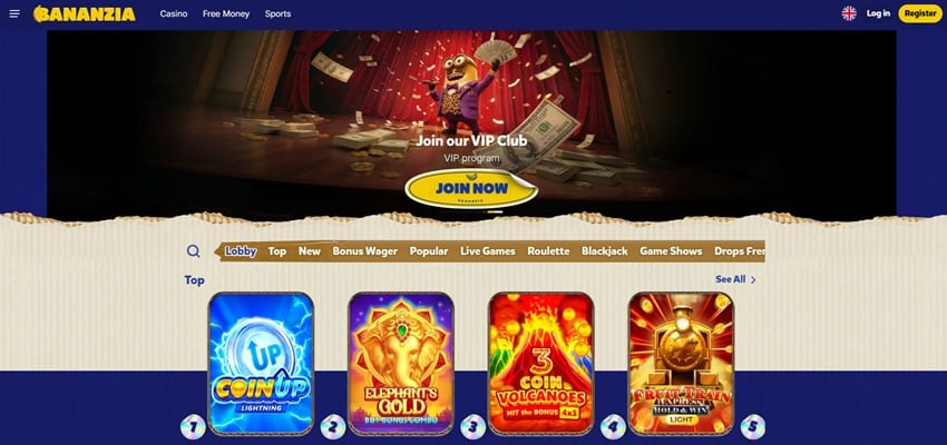 bananzia sister sites homepage
