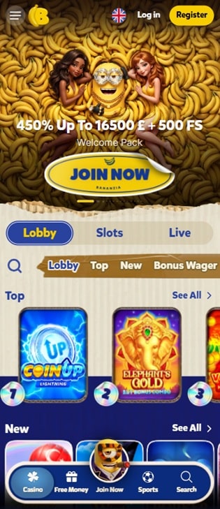 bananzia sister sites mobile