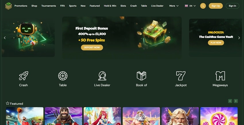 cashbox casino sister sites homepage