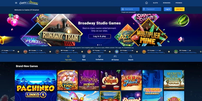 Dotty Bingo sister site Casino of Dreams