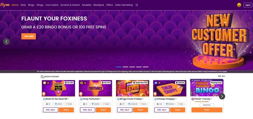 ladbrokes sister sites foxy bingo