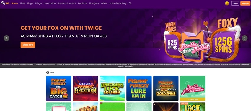 party casino sister sites foxy games