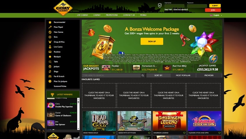 grand ivy sister sites gday casino