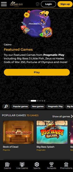 grand ivy casino sister sites mobile