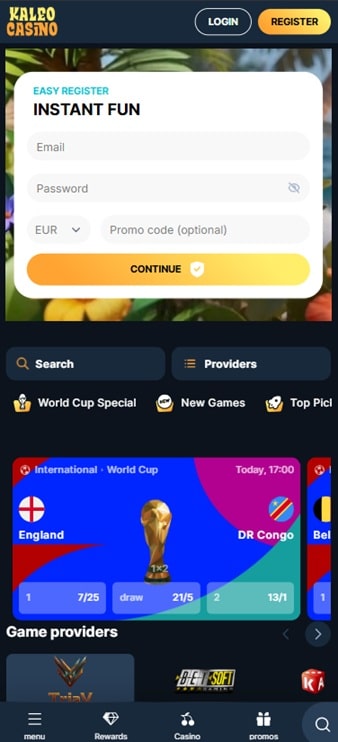 kaleo casino sister sites mobile